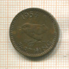 1 фартинг. Великобритания 1954г