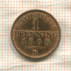 1 пфеннинг. Пруссия 1868г
