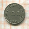 100 франков. Саарланд 1955г