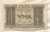 1 лира. Италия 1939г