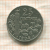 25 сантимов. Франция 1904г