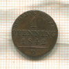 1 пфеннинг. Пруссия 1842г