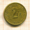 2 франка. Франция 1944г