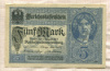5 марок. Германия 1917г