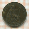 1 фартинг. Великобритания 1904г