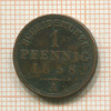 1 пфенниг. Швамбург-Липпе 1858г