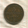 3 пфеннинга. Пруссия 1856г