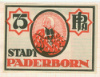Нотгельд. 75 пфеннигов. Падерборн 1921г