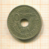 10 сантимов. Тунис 1918г