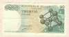 20 франков. Бельгия 1964г