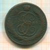 5 копеек. Перечекан с 10 копеек 1762 г. 1788г