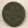1 крейцер. Австрия 1816г