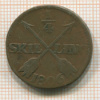 1/4 скиллинга. Швеция 1806г