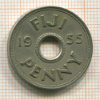 1 пенни. Фиджи 1955г