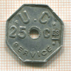 Платежный жетон. 25 сантимов. Франция