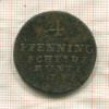 4 пфеннинга. Брауншвейг-Люнебург-Каленберг-Ганновер 1796г