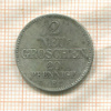 2 гроша. Саксония 1856г