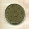 10 франков. Саарланд 1954г