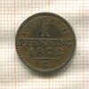 1 пфеннинг. Пруссия 1872г