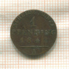 1 пфеннинг. Пруссия 1842г