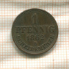 1 пфенниг. Ганновер 1862г