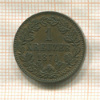 1 крейцер. Баден 1870г