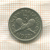 3 пенса. Новая Зеландия 1952г