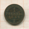 1 пфенниг. Макленбург 1858г