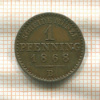 1 пфеннинг. Пруссия 1868г