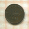 1 пфеннинг. Бавария 1860г
