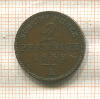 2 пфеннига. Саксен-Ваймар-Эйзенах 1858г