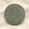 6 крейцеров. Вюртемберг 1852г