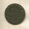 2 1/2 раппена. Швейцария. Кантон Во 1809г