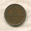 2 пфеннинга. Пруссия 1867г