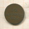 1 1/2 пфеннига. Саксен-Ваймар-Эйзенах 1824г