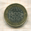 500 франков. Западная Африка 2003г