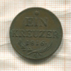 1 крейцер. Австрия 1816г