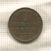 1 пфеннинг. Пруссия 1868г