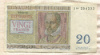 20 франков. Бельгия 1956г