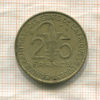 25 франков. Западная Африка 1972г