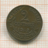 2 сантима. Франция 1912г