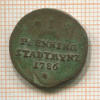 1 пфеннинг. Майнц 1786г