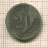 20 пфеннигов. Германия 1875г