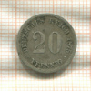 20 пфеннигов. Германия 1975г