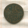 2 пфеннига. Саксен-Ваймар-Эйзенах 1750г