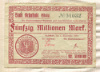 50000000 марок. Германия 1923г