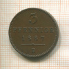 3 пфеннига. Вальдек-Пирмонт 1867г