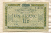 1 франк. Французский выпуск для оккупированных территорий Рейнланда. 1923г