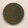2 пфеннинга. Пруссия 1855г
