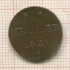 1 геллер. Франкфурт 1821г